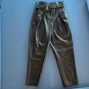 NEW BLANK NYC LEATHER BUCKET WAIST PANTS